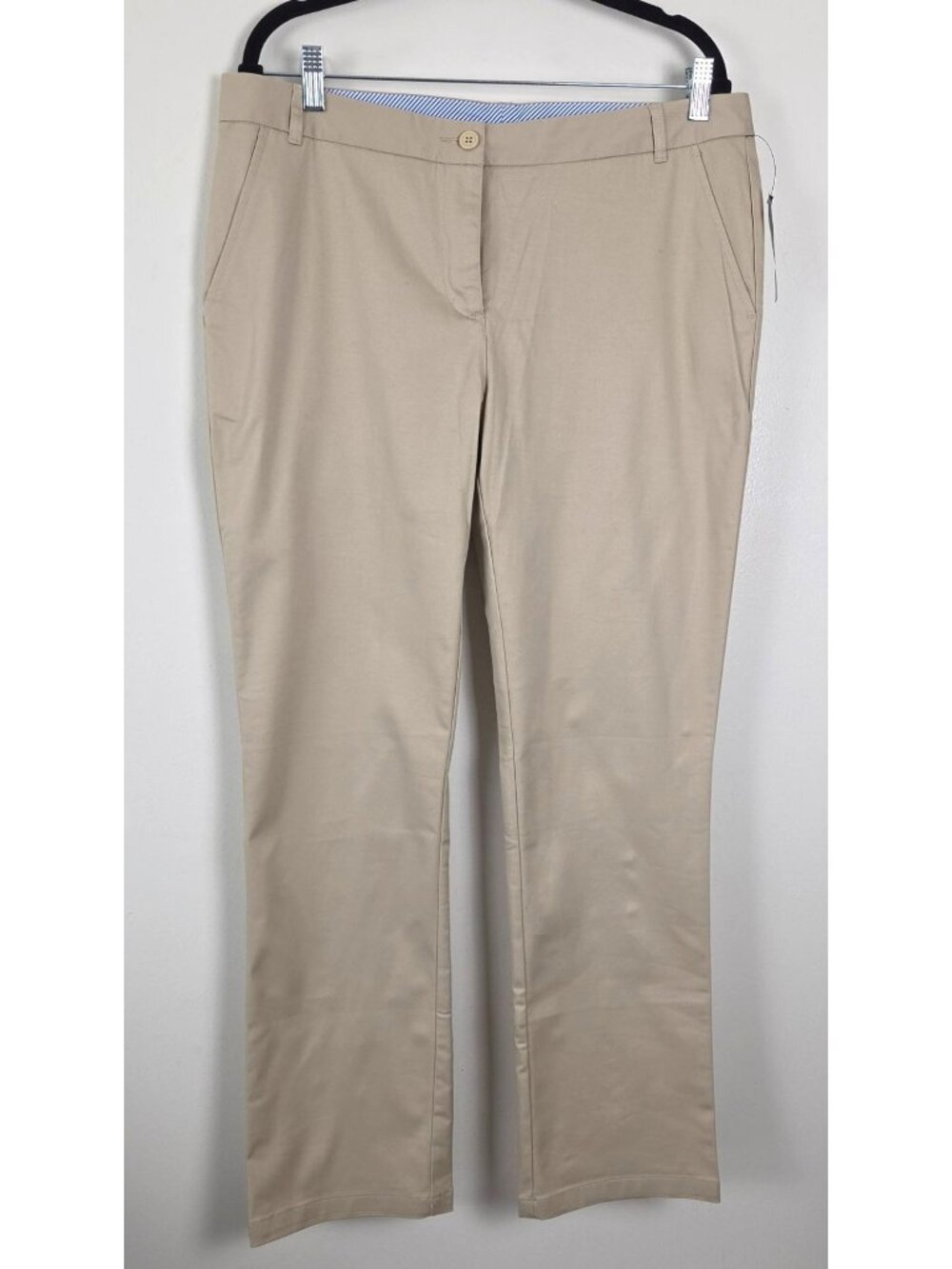 Tommy Hilfiger Womens Beige Straight-Leg School Uniform 14 x 30 Dress Pants